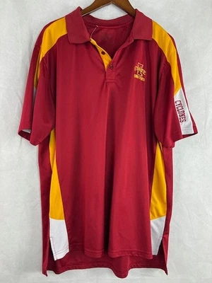 Men's Iowa State Cyclones Polo Shirt XL Cardinal Red 100% Polyester - Image 1 of 3