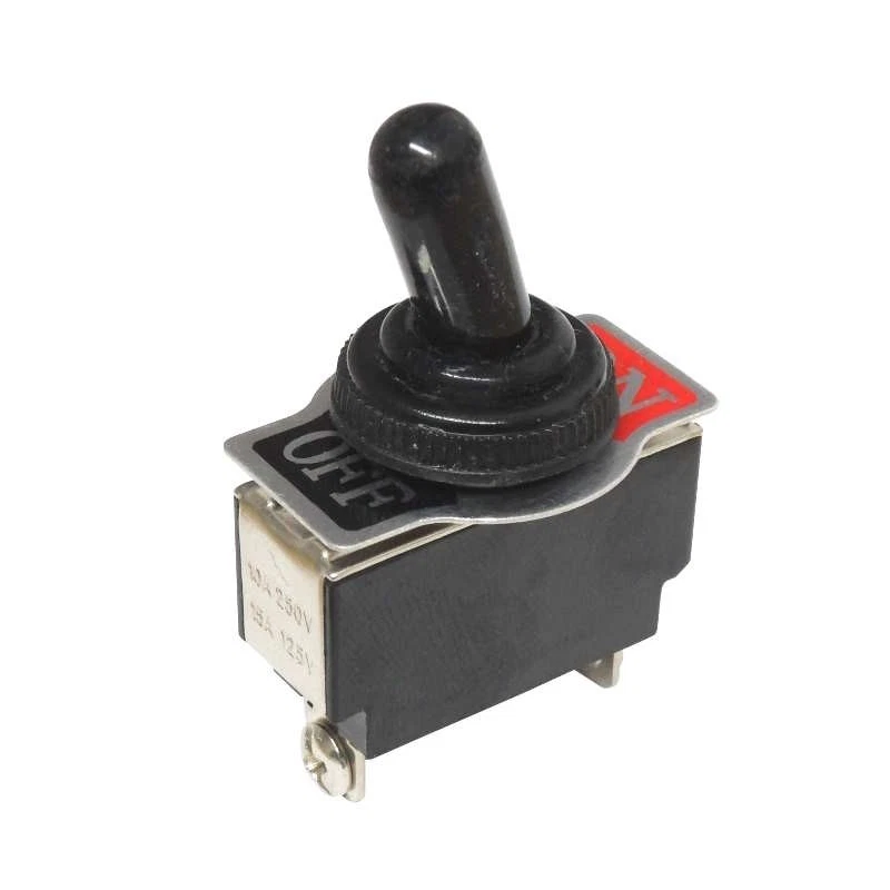 Einbau-Kippschalter mit Wasserschutzkappen, 10A/250V~, Schraubklemmen, 6 Typen - Bild 1 von 1