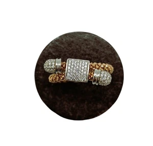 LINKS OF LONDON Stardust Square Toggle Ring Gelbgold Vermeil CZ UK N UVP150 - Bild 1 von 1