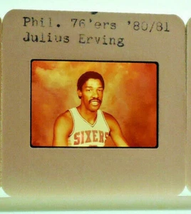  1980/81 NBA made for TV card/slide Dr J Julius Erving Philadelphia 76ers RARE - Picture 1 of 1