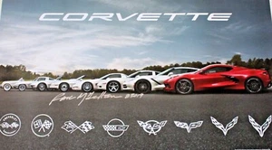 Póster Corvette 2020 2' X 3' C-1-8/Side 2 C8 firmado por Dave Mc Ledlan Jerry Burton - Imagen 1 de 2