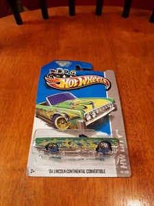 2013 Hot Wheels Treasure Hunts '64 LINCOLN CONTINENTAL CONVERTIBLE New on Card - Picture 1 of 6