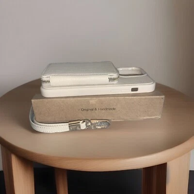 Nuevo iPhone 14 Pro Color Marfil Teléfono Muñequera Billetera CC/Débito/Ranuras para Efectivo Foto 1 de 4