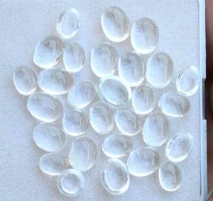 45,90 Ct TOPAZIO Bianco Naturale Ovale 6*8 mm Ovale Cabochon Pietra Preziosa Sciolta - Foto 1 di 2