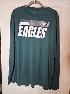 Nike Dri-fit Philadelphia Eagles On Field Long Sleeve Shirt - Men's XXL - NWT  - Picture 1 of 7