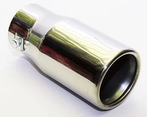 Terminale di scarico in acciaio inox massiccio tuning UNIVERSALE tondo - Foto 1 di 3