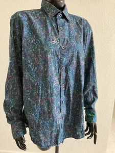 🎄Camicia ROBERT GRAHAM taglia GRANDE - Foto 1 di 10