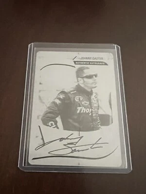 JOHNNY SAUTER 2011 Wheels Element Printing Plate 1/1 Autograph Black - Image 1 of 2