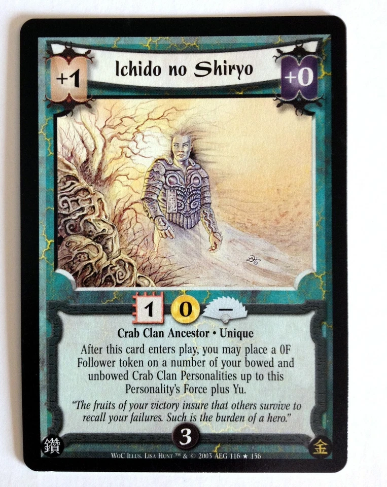 Ichido no Shiryo L5R Legend of the Five Rings CCG Winds of Change WoC - Image 1 of 1