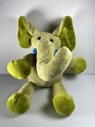 Old Navy Plush Elephant 10” Lovey Stuffed Animal Floppy Soft Toy Green Bandanna