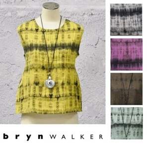 BRYN WALKER Lino Claro BASIC TANK Top Clásico XS S M L COLORES TIE-DYE - Imagen 1 de 13