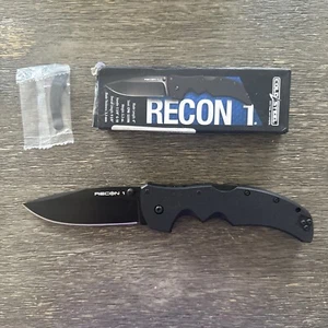 Cold Steel 27BS Recon 1 Knife Black G-10 Handle Black Spear Point S35VN Steel - Picture 1 of 2