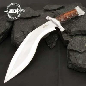 Gil Hibben Kukri Fighter Sword Machete Knife 5Cr15MoV GH5095 17 1/4" OA Leather - Picture 1 of 12