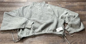 Flirtitude Active Damen L Cropped Pullover Langarm T-Shirt Grau Crop Top J7 - Bild 1 von 6