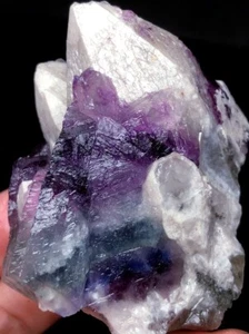 214g NATURALE Castello Cactus Scheletro Elestiale QUARZO Cristallo Punta e Fluorite s537 - Foto 1 di 9