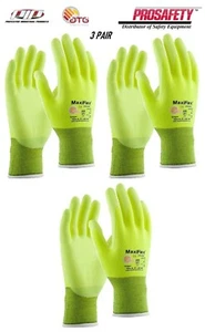 GUANTES DE TRABAJO PIP 34-874FY MaxiFlex ATG Ultimate Hi-Vis Espuma de Nitrilo Recubiertos 3 pr - Imagen 1 de 4