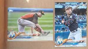 GIANCARLO STANTON-2018 TOPPS-BOTH SP VARIATION & BASE ⚾️ BASEBALL CARD-BOTH #100 - Picture 1 of 4