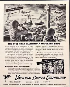 1943 Universal Camera Corp Precision Optics for the Military WWII Print Ad - Picture 1 of 6