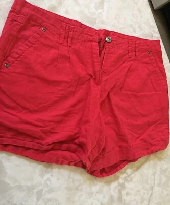 Jeans By Buffalo Red Shorts 32 Woman Pockets Zipper Button Short Shorts Ladies - Image 1 of 4