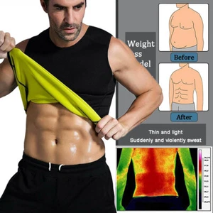 Men Weight Loss Workout Neoprene Body Shaper Sweat Sauna Suits Gym Exercise Vest - Picture 1 of 12