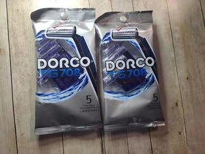 Dorco TG708N Twin Blade Disposable Razors (Fixed Type) 2 packs x 5 Razor = 10 - Picture 1 of 2