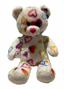 Build A Bear Workshop Rainbow Hearts Teddy Bear Plush Stuffed Animal Toy 17" - Picture 1 of 8