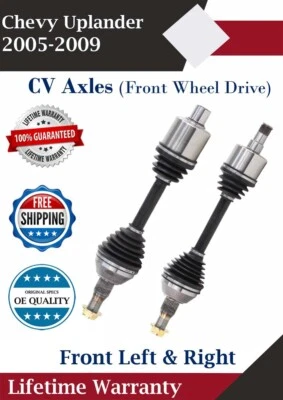 New OE Front CV Axles For 2005-2009 Chevy Uplander 3.5L 3.9L 2WD Lifetime Warra. - Image 1 of 4