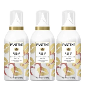 3x Pantene Dry Shampoo Foam Cheat Day 169g Residue-Free Vanilla/Jasmine Scent - Picture 1 of 4