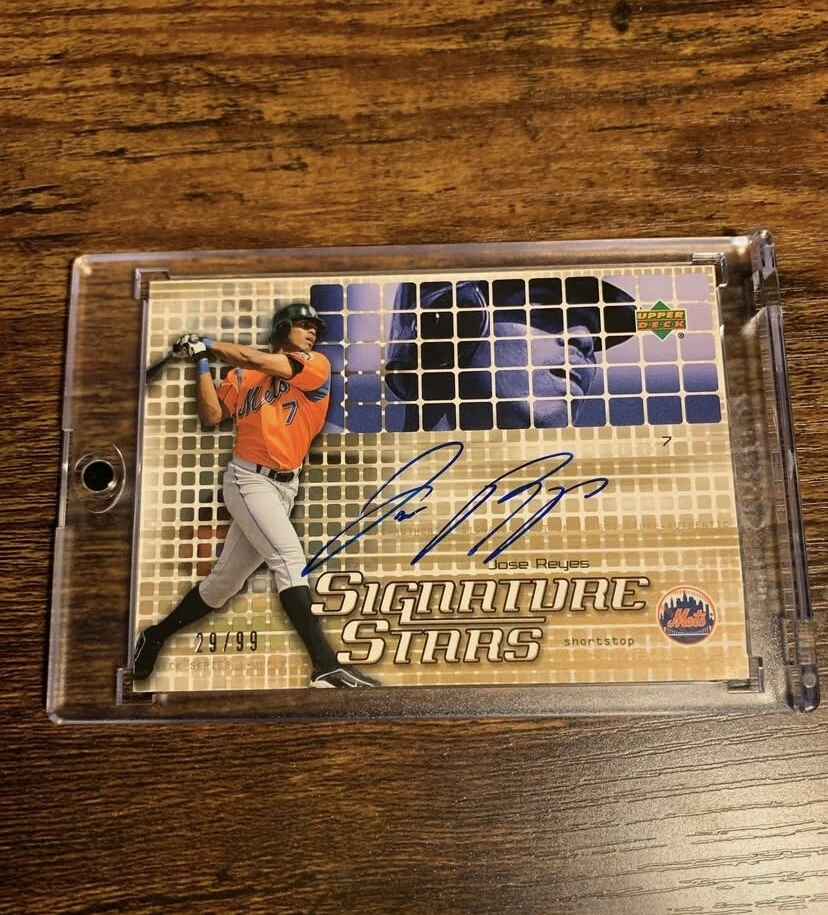 Tarjeta José Reyes 2004 Upper Deck Signature Stars Gold #SS-JRE/99 Foto 1 de 2