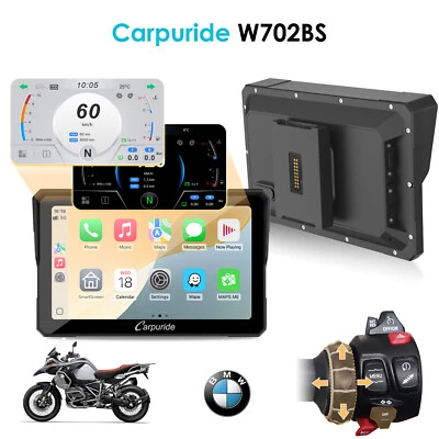 Carpuride W702BS Carplay AndroidAuto BMW Moto Stereo OEM Transmission Controller - Image 1 of 4