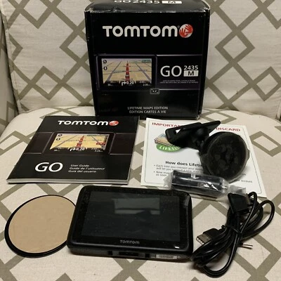 TomTom Go 2435M 4.3" Navigator Complete in box w/ Mount, Cable, Manual bundle - Image 1 of 4