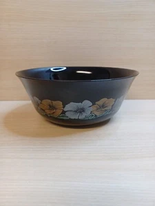 Arcoroc France Julie Large Serving Bowl Floral Gold & Silver Flower Design - Picture 1 of 4