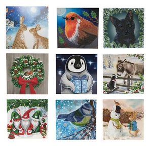 Kits de cartes de Noël Craft Buddy 5D peinture diamant / art cristal 2022 designs - Photo 1 sur 41