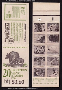 1981 WILDLIFE BK137 BOOKLET (2 1889a panes) MNH complete, plate number 12 - Picture 1 of 1
