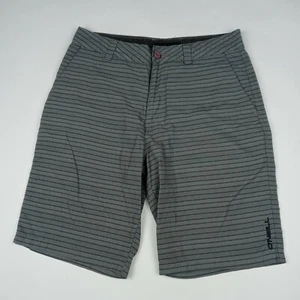O'NEILL Chino Style Shorts w/ Pockets Men's Size 30 Gray Casual Striped - Picture 1 of 10