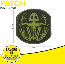 Patch Toppa in PVC 3D Frog Skeleton Verde Military Airsoft Softair