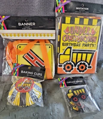 Конструкция приглашения на день рождения баннер кекс набор для украшения (T17) - Изображение 1 из 4