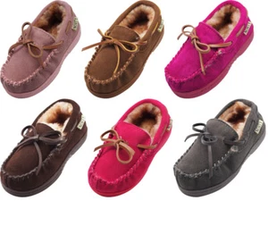 NORTY Boy Girl Unisex Suede Leather Moccasin Slip On Slippers Runs True to Size - Picture 1 of 50