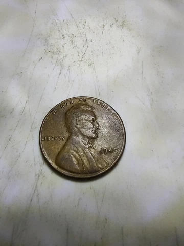 1945 Wheat Penny, No Mint Mark, Error's , L On Rim Cover