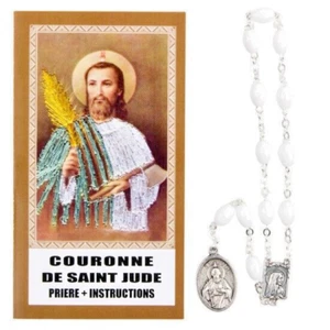 Petit chapelet ou Couronne de Saint Jude avec notice perles plastique - Imagen 1 de 1