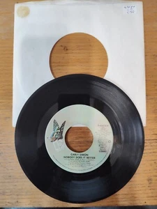 Carly Simon Nobody Does It Better / After the Storm Elektra Records E-45413 7" - Picture 1 of 1
