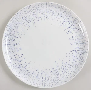 Mikasa Capri Lot of 2 White/Blue Bone China Dinner Plates 10/75" - Picture 1 of 3