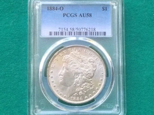 1884-O Morgan Silver Dollar Graded by PCGS AU58 - Picture 1 of 4