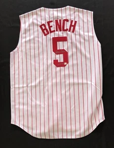 Rare Johnny Bench signed autographed "ACT 99" Cincinnati Reds Jersey Global COA - Picture 1 of 7