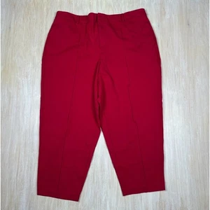 Pantalones de oficina Eloquii Red Hot tiro alto trabajo poder declaración talla grande 20 - Imagen 1 de 14