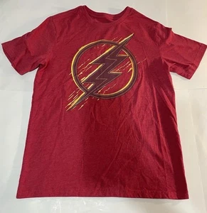 Boys Sz XXL (18) DC Comics Batman “The Flash” Emblem Logo T-Shirt Short Sleeve - Picture 1 of 10