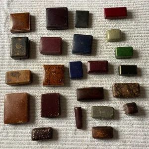Job Lot of Antique & Vintage Jewellery Boxes (empty) Inc Ring Boxes Bundle - Picture 1 of 24