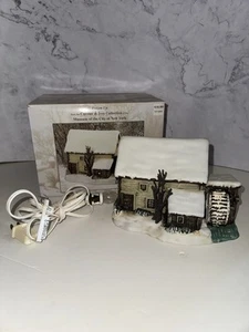 2001 Currier and Ives Village FROZEN UP Porcelain Lighted Grist Mill - Picture 1 of 14