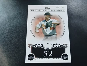 Rare Jeremy Guthrie 2008 Topps Moments & Milestones BO Insert #109 SR#D 126/150 - Picture 1 of 2