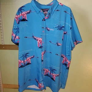 Retro Rifle Tropics V2 Mens Hawaiian Print Shirt 2XL - Picture 1 of 17